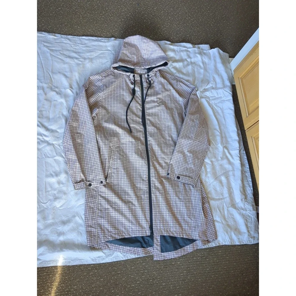 Moke Apparel Ultra‎ Lightweight Debbie Raincoat Houndstooth Purple White Gold